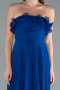 Abschlusskleid Lang Chiffon Sächsischblau ABU4866