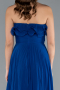 Abschlusskleid Lang Chiffon Sächsischblau ABU4866