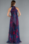 Petrolgrün Abschlusskleid Lang ABU674