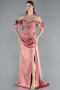 Zwiebelschale Abendkleid Satin Lang ABU2661