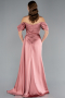 Zwiebelschale Abendkleid Satin Lang ABU2661