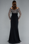 Abendkleid Lang Schwarz ABU4896