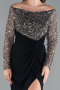 Abendkleid Lang Schwarz ABU4896