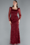 Weinrot Abendkleid Lang ABU4603