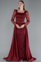 Weinrot Abendkleid Lang ABU4603