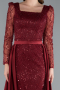 Weinrot Abendkleid Lang ABU4603