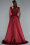 Weinrot Abendkleid Lang ABU4603