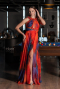 Abendkleid Lang Orange ABU4901