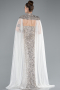 Abendkleid Lang Schuppig Beige ABU4910