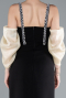 Schwarz-Gelb Partykleid Lang ABU2911