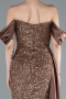 Kupfer Abendkleid Schuppig Lang ABU4085