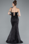 Schwarz Abendkleid Lang ABU4697