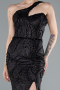 Schwarz Abendkleid Lang ABU4697