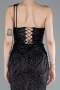 Schwarz Abendkleid Lang ABU4697