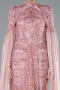 Hijab-Abendkleid Lang Puder ABU4930