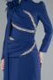 Hijab-Abendkleid Lang Azurblau ABU4934