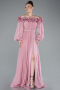 Puder Abendkleid Chiffon Lang ABU4130