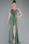 Khaki Abendkleid Lang ABU4213