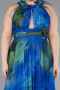 Abendkleid in Übergröße Lang Meergrün ABU4902