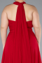 Kleider in Großen Größen Lang Chiffon Rot ABU4951