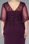 Abendgarderobe in Großen Größen Midi Chiffon Violette ABK2333