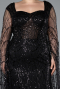 Abendkleid in Übergröße Lang Schwarz ABU4945