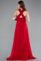 Abschlusskleid Lang Chiffon Rot ABU4965