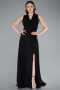 Abschlusskleid Lang Chiffon Schwarz ABU4965