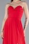 Abschlusskleid Lang Chiffon Rot ABU4966