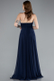 Abschlusskleid Lang Chiffon Marineblau ABU4966