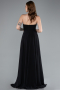 Abschlusskleid Lang Chiffon Schwarz ABU4966