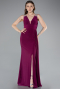 Abendkleid Lang Pflaume ABU4967
