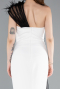 Abendkleid Lang Schwarz-Weiß ABU4969