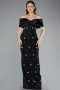 Standesamtkleid Lang Schwarz ABU4973