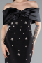 Standesamtkleid Lang Schwarz ABU4973
