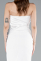 Abendkleid Kurz Weiß ABK2306