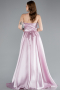 Puder Abendkleid Satin Lang ABU4561