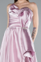 Puder Abendkleid Satin Lang ABU4561