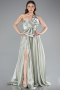 Abendkleid Lang Satin Minzgrün ABU4975