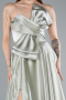 Abendkleid Lang Satin Minzgrün ABU4975