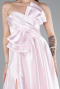 Abendkleid Lang Satin Puder ABU4975