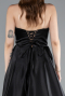 Abendkleid Lang Satin Schwarz ABU4975