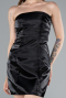 Partykleid Mini Satin Schwarz ABK2353