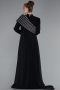 Hijab-Abendkleid Lang Schwarz ABU4976
