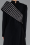 Hijab-Abendkleid Lang Schwarz ABU4976