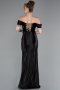 Schwarz Abendkleid Lang ABU3611