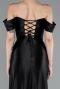 Schwarz Abendkleid Lang ABU3611