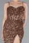 Kupfer Abendkleid Schuppig Lang ABU4842