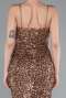 Kupfer Abendkleid Schuppig Lang ABU4842