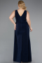 Abendkleid in Übergröße Lang Marineblau ABU4968